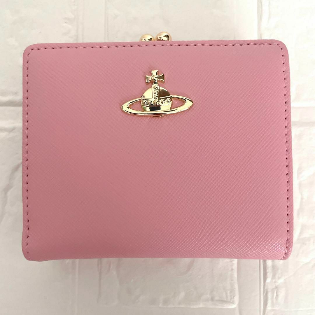 24時間以内発送】ヴィヴィアンウエスウッド 長財布 ピンク がま口 新品