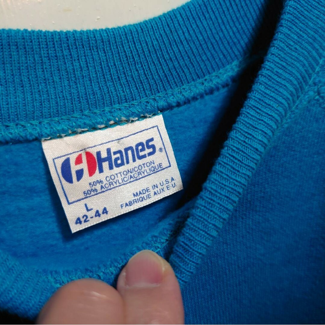 Hanes(ヘインズ)の☆US古着Hanesラグランスリーブスウェット/1990/ヴィンテージ/L メンズのトップス(スウェット)の商品写真