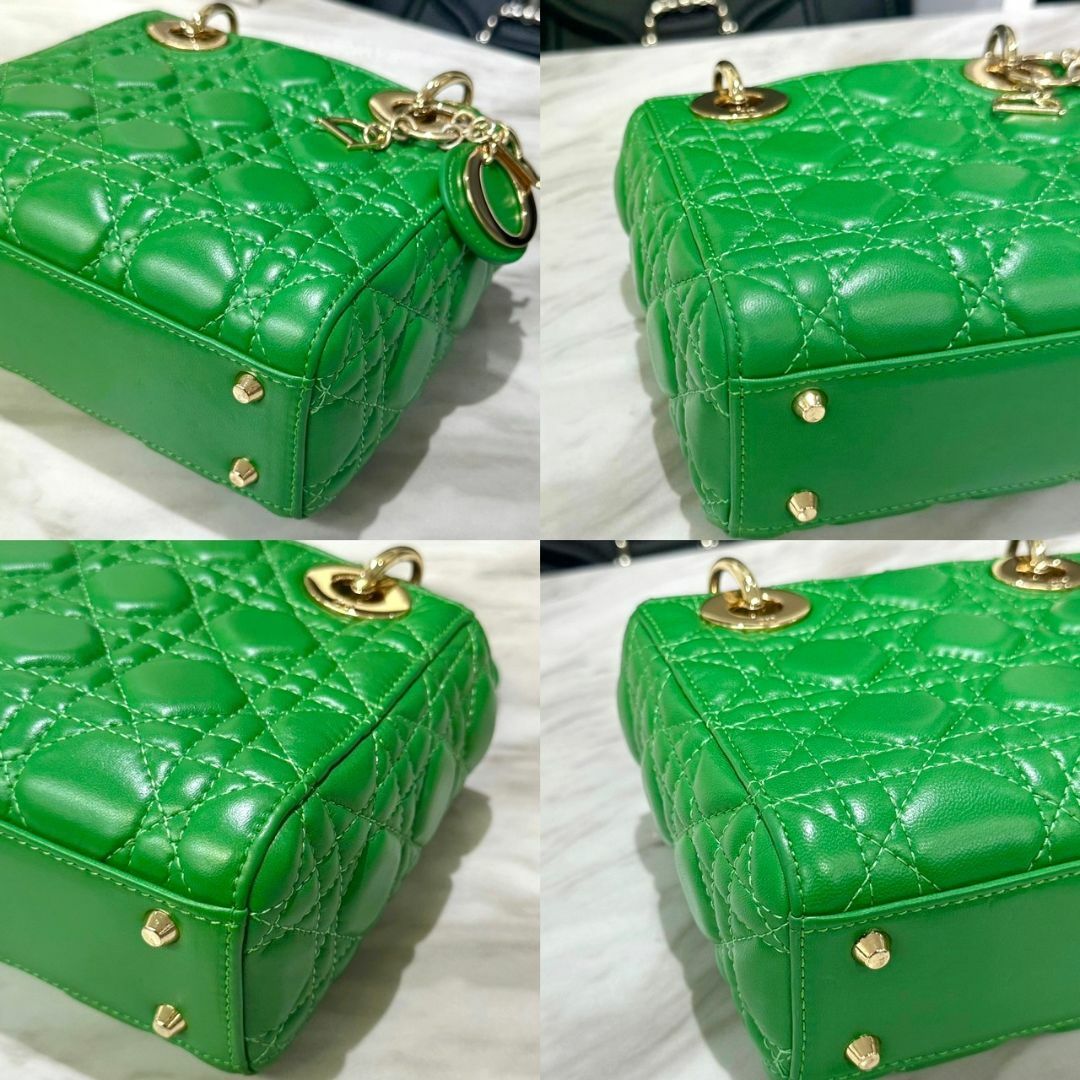 Christian Dior - 美品☆ レディディオール ミニ カナージュ 緑 Christian Dior - 美品☆ レディディオール ミニ カナージュ 緑