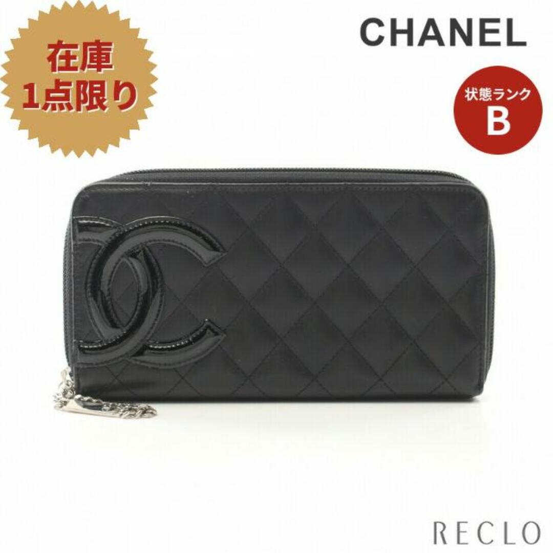 CHANEL   カンボンライン ラウンドファスナー長財布 レザー エナメル