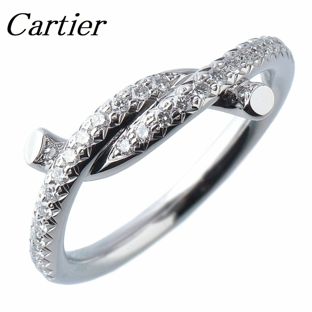 カルティエ ダイヤ リング アントルラセ #53 750WG Cartier【13632 ...