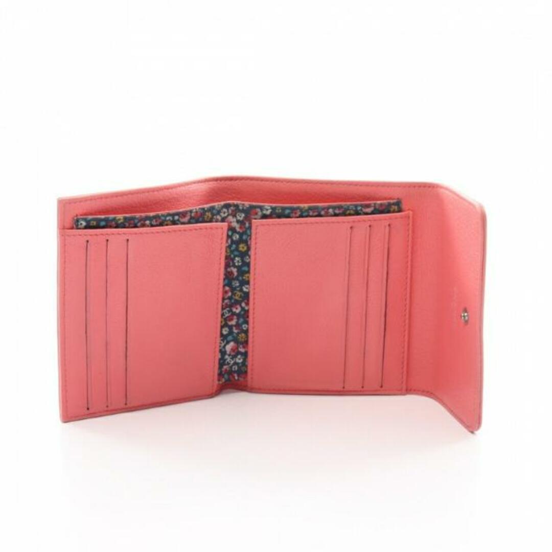 CHANEL(シャネル)のココマーク 三つ折り財布 レザー ピンク シルバー金具 レディースのファッション小物(財布)の商品写真