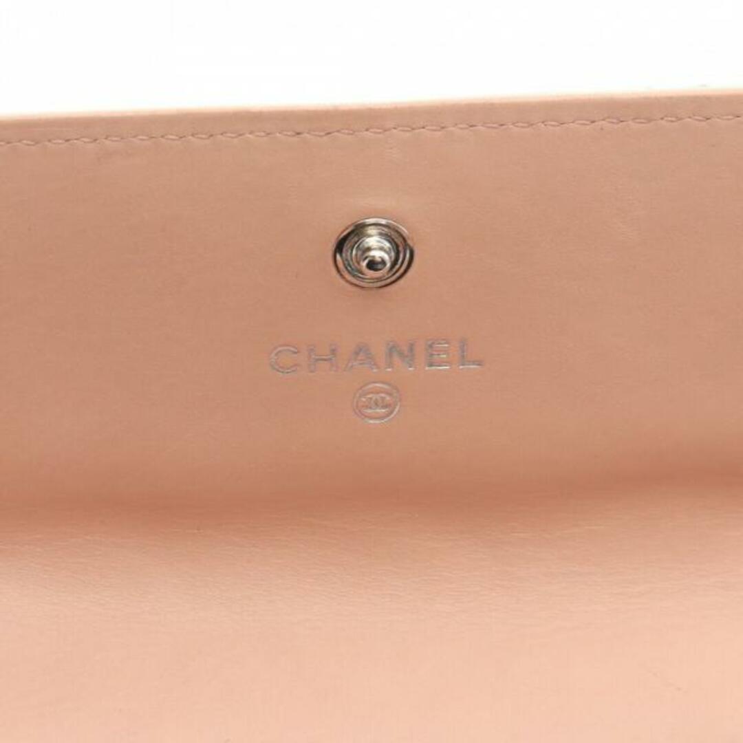CHANEL(シャネル)のウルトラステッチ 二つ折り長財布 レザー ライトピンク シルバー金具 レディースのファッション小物(財布)の商品写真