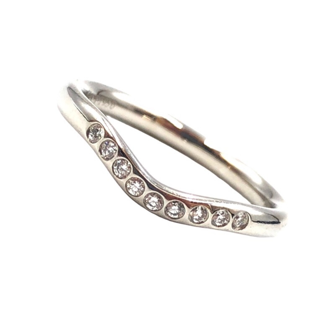 ティファニー TIFFANY&CO カーブドハンド9Pダイヤリング Pt950 Pt950