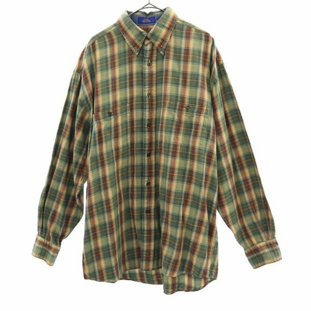 PENDLETON(ペンドルトン)のペンドルトン チェック 長袖 ボタンダウンシャツ M グリーン系 PENDLETON メンズ 【中古】  【230920】 メンズのトップス(シャツ)の商品写真