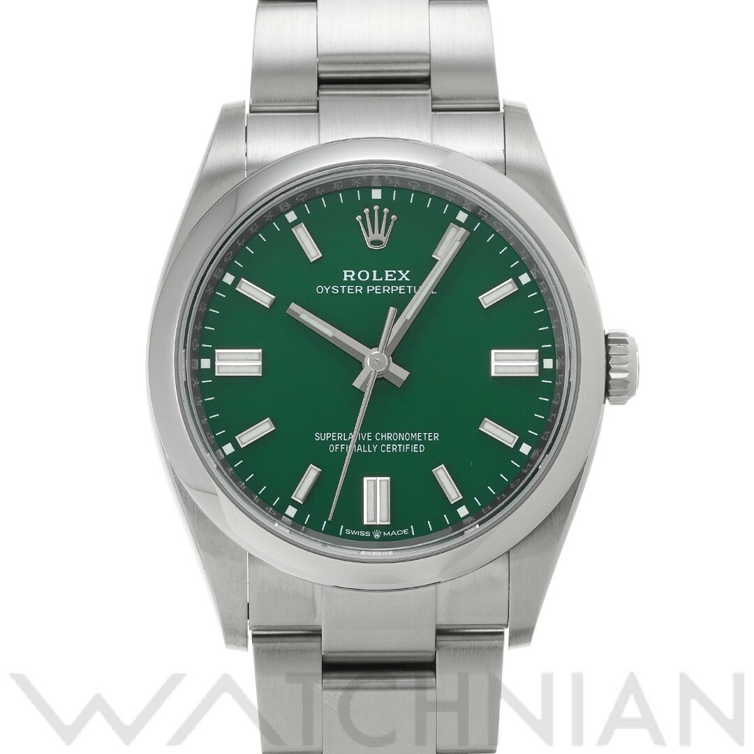 【Aランク】ROLEX ロレックス オイスターパーペチュアル 36 126000 グリーン文字盤 SS 腕時計【ISEYA】