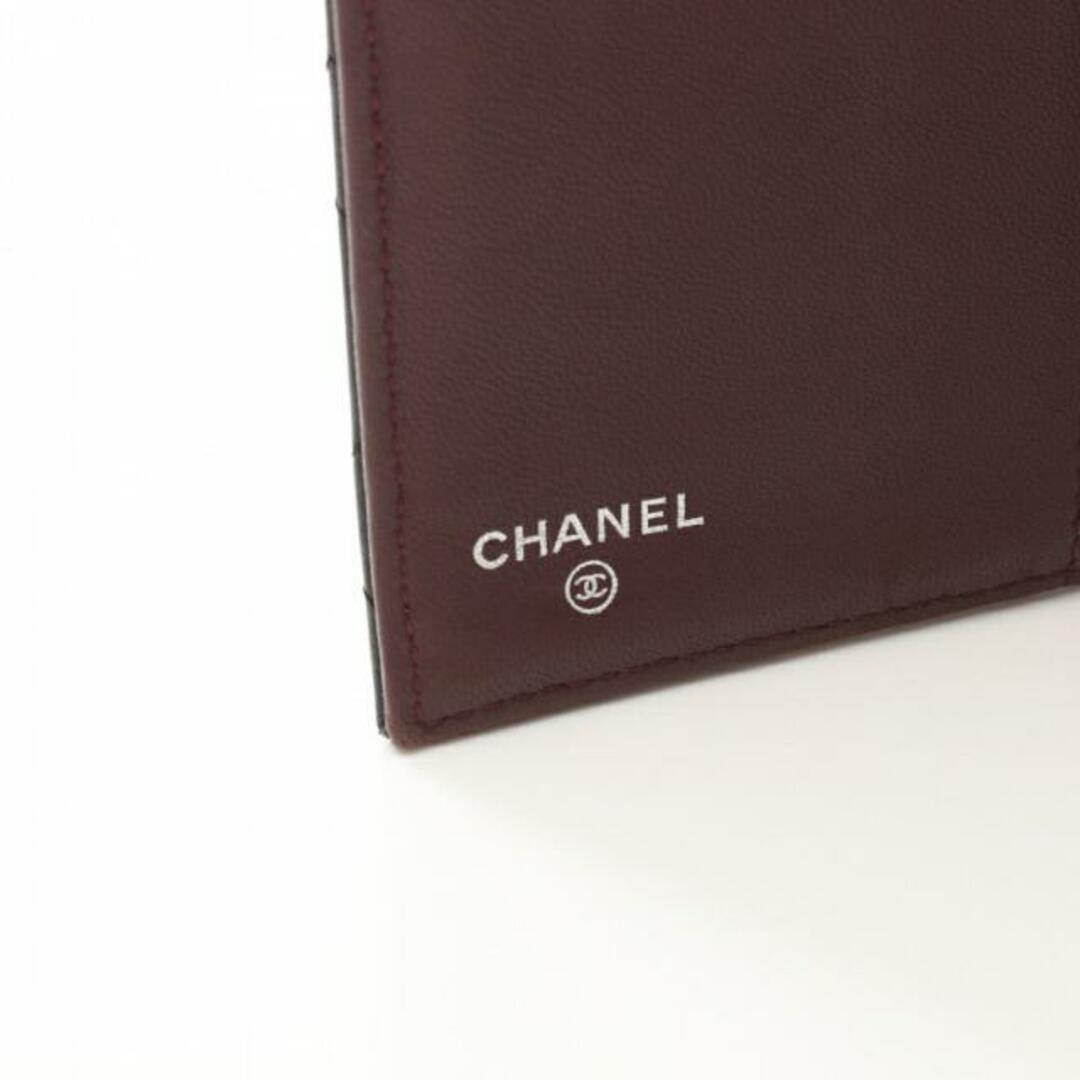 CHANEL(シャネル)のマトラッセ 三つ折り長財布 ラムスキン ブラック シルバー金具 レディースのファッション小物(財布)の商品写真