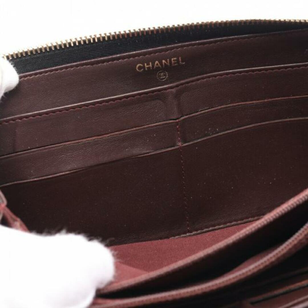 CHANEL(シャネル)のマトラッセ ココマーク ラウンドファスナー長財布 ラムスキン ブラック ゴールド金具 レディースのファッション小物(財布)の商品写真