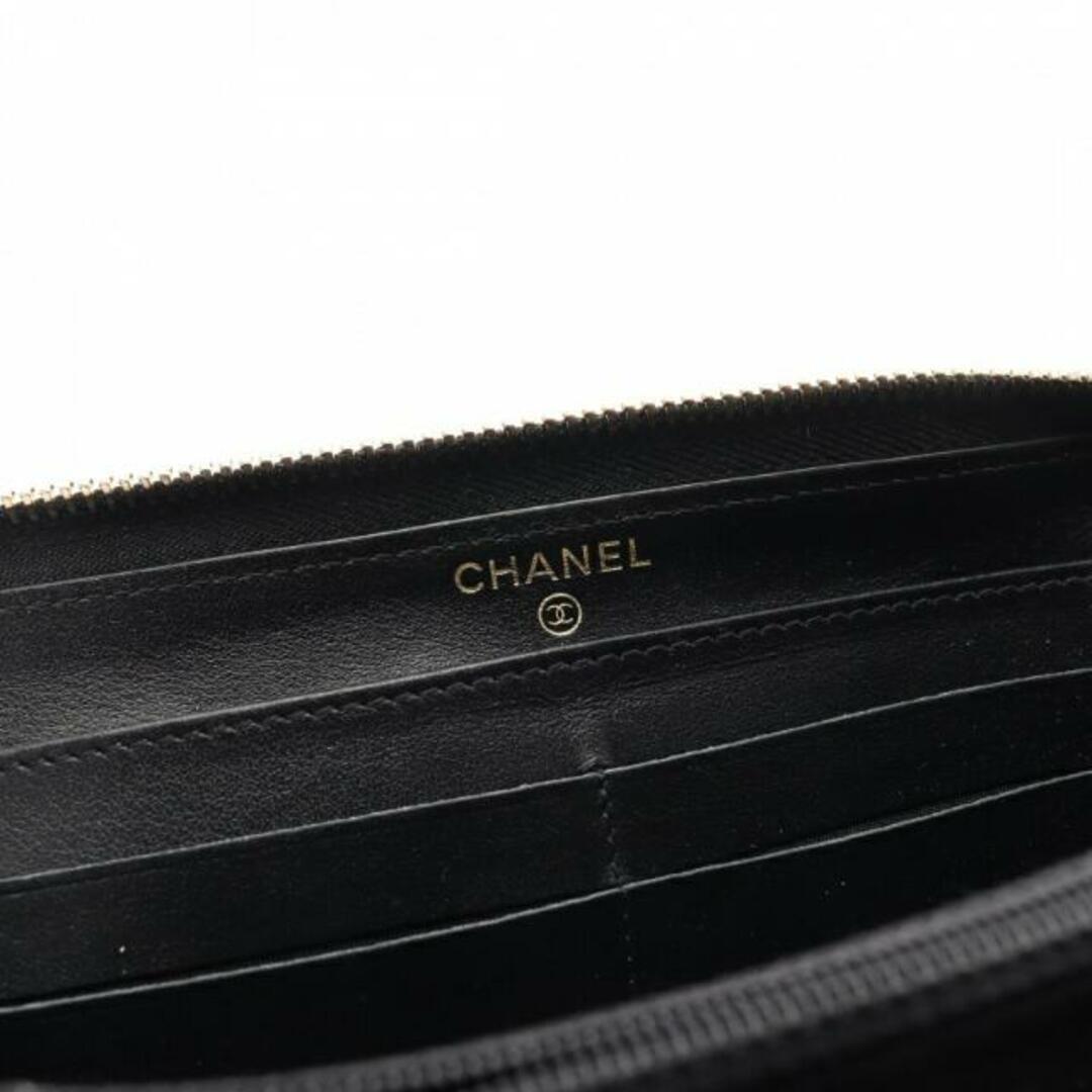CHANEL - CCフィリグリー ラウンドファスナー長財布 キャビアスキン