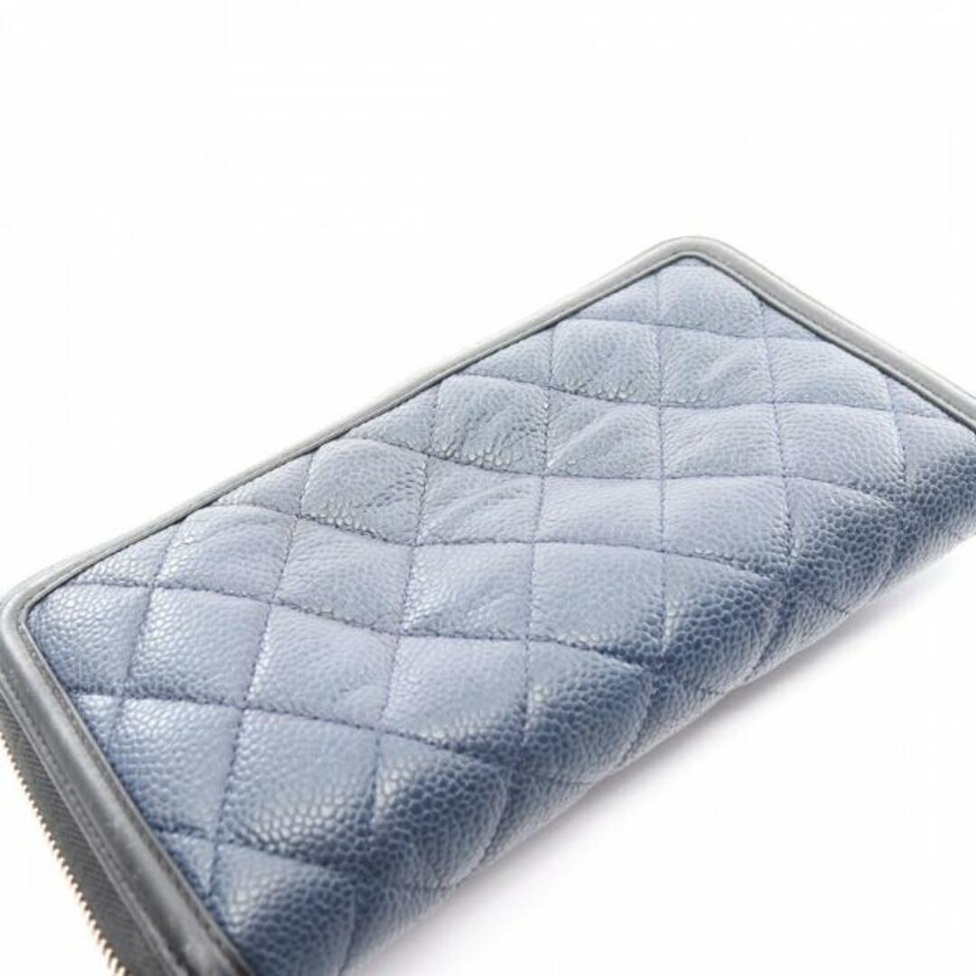CHANEL - CCフィリグリー ラウンドファスナー長財布 キャビアスキン