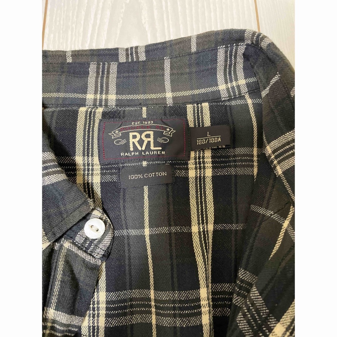 未使用品 RRL オンブレチェック スリムフィット 長そでシャツ size S