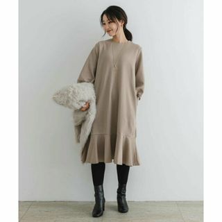 アーバンリサーチロッソ(URBAN RESEARCH ROSSO)の【L/BEIGE】『40サイズ/高身長向けも展開』F by ROSSO 裾フレアワンピース(ロングワンピース/マキシワンピース)