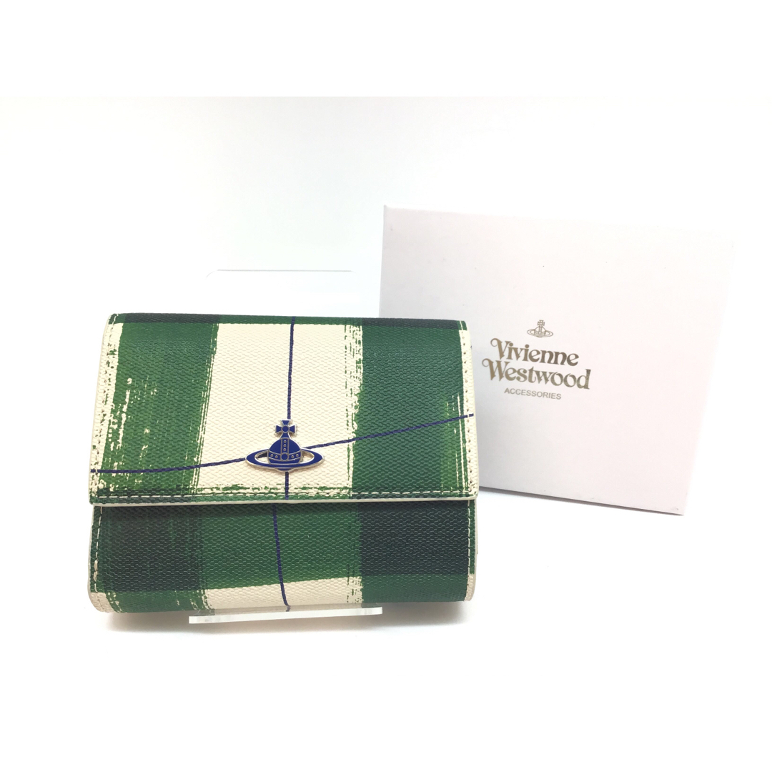 Vivienne Westwood WOBBLE CHECK 口金三つ折り財布