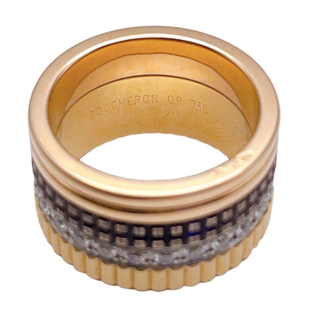 BOUCHERON(ブシュロン)の　ブシュロン BOUCHERON キャトルクラシックリング　ラージ　ダイヤ K18イエローゴールド 750YG/750PG/ブラウンコーティング ジュエリー レディースのアクセサリー(リング(指輪))の商品写真