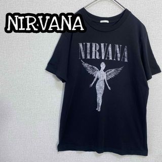  syona様専用　ニルバーナ　バンドTシャツ　両面プリント　黒　メンズS 古着(Tシャツ/カットソー(半袖/袖なし))