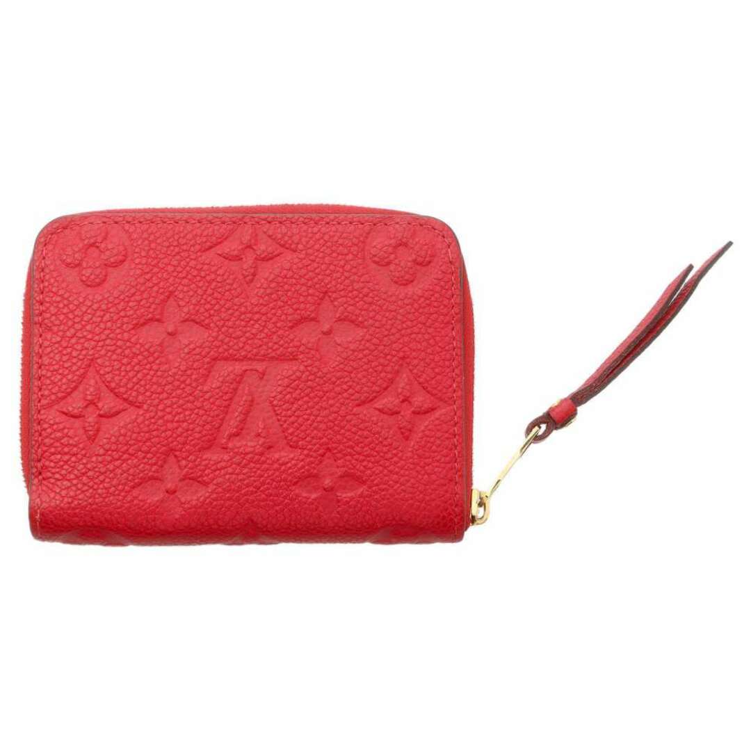 【Sランク】LOUIS VUITTON ルイヴィトン モノグラム アンプラント ジッピー コインパース 小銭入れ M63696 スカーレット【ISEYA】