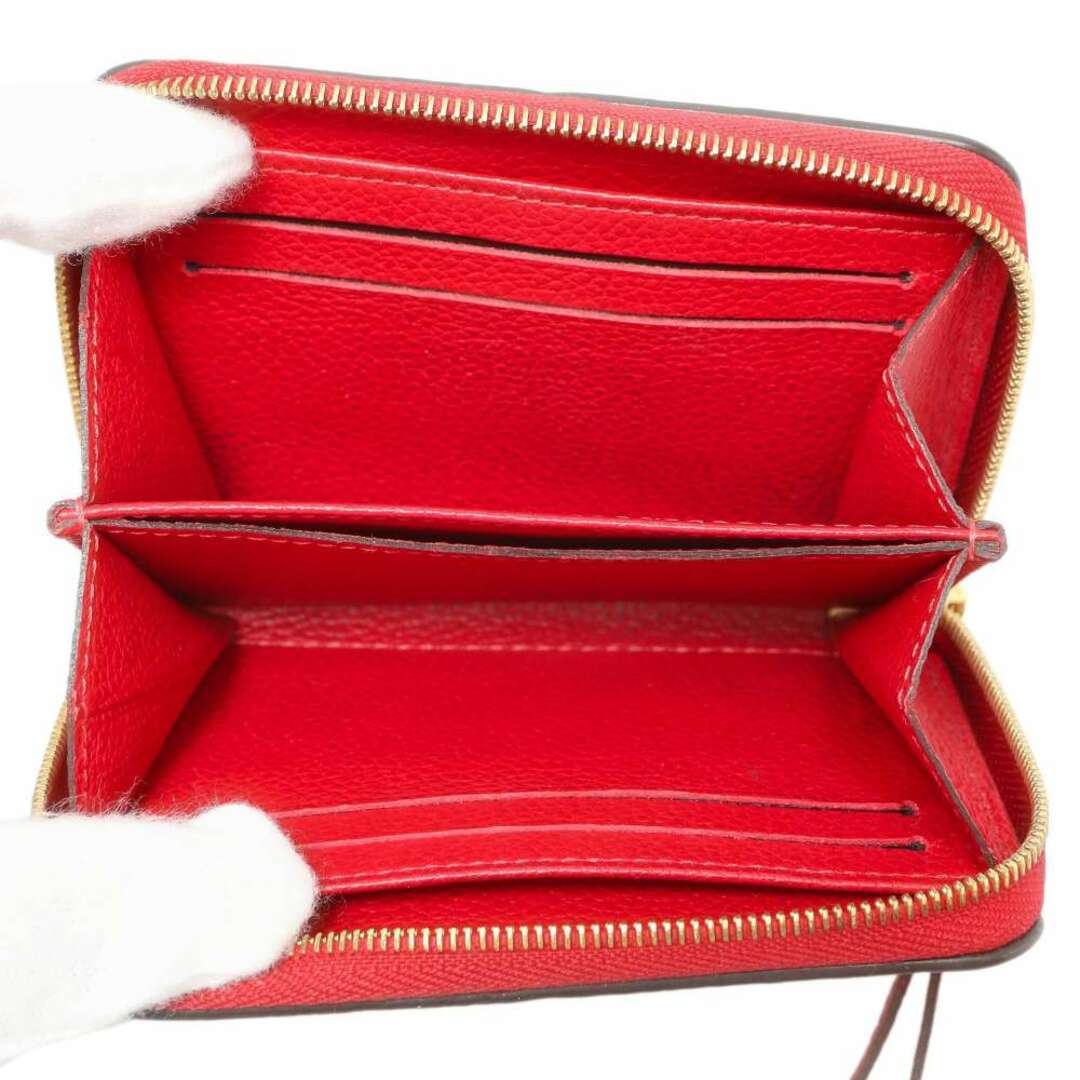 【Sランク】LOUIS VUITTON ルイヴィトン モノグラム アンプラント ジッピー コインパース 小銭入れ M63696 スカーレット【ISEYA】