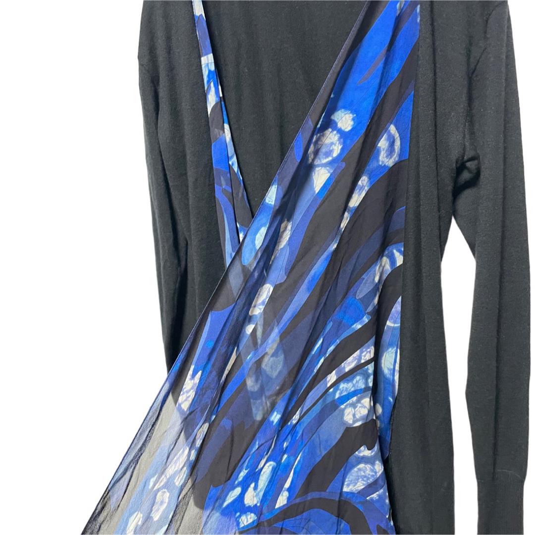 EMILIO PUCCI エミリオプッチ カシミア シルク スカーフカーディガン-
