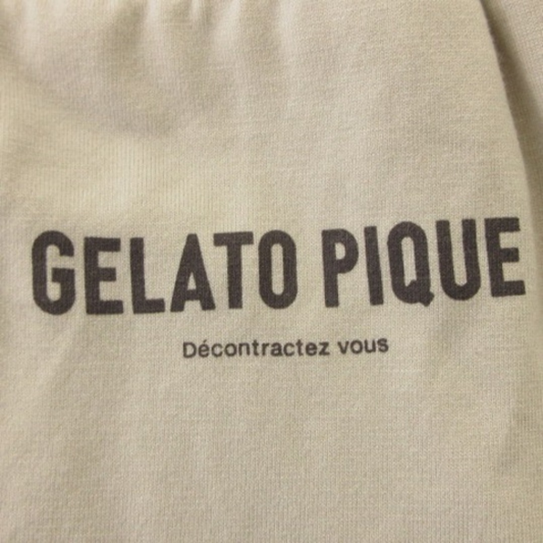 gelato pique(ジェラートピケ)のジェラートピケ タグ付き 近年 レーヨン ロゴ パンツ ライトベージュ F レディースのルームウェア/パジャマ(パジャマ)の商品写真