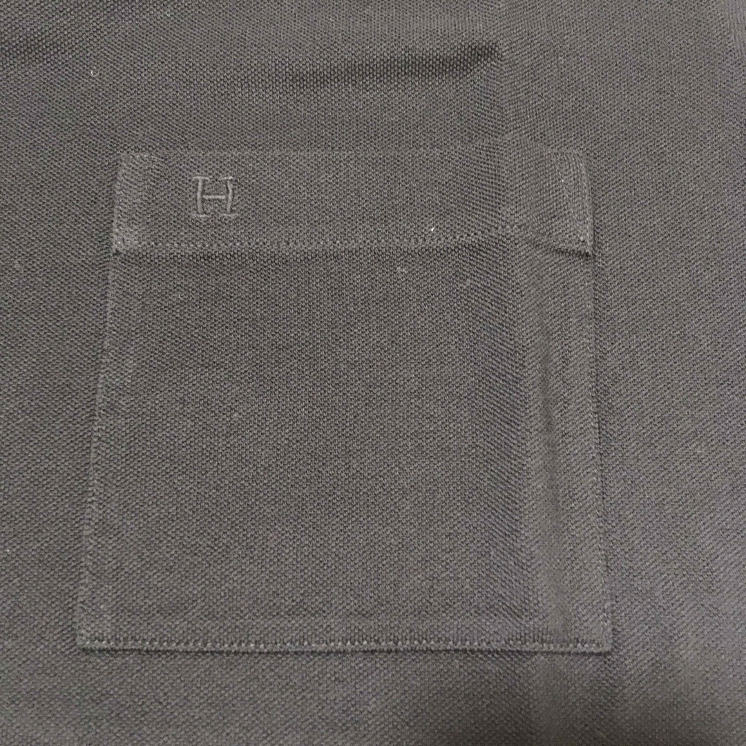 Hermes(エルメス)のHERMES エルメス メンズTシャツ H刺繍 ブラック 黒 Lサイズ メンズのトップス(Tシャツ/カットソー(半袖/袖なし))の商品写真