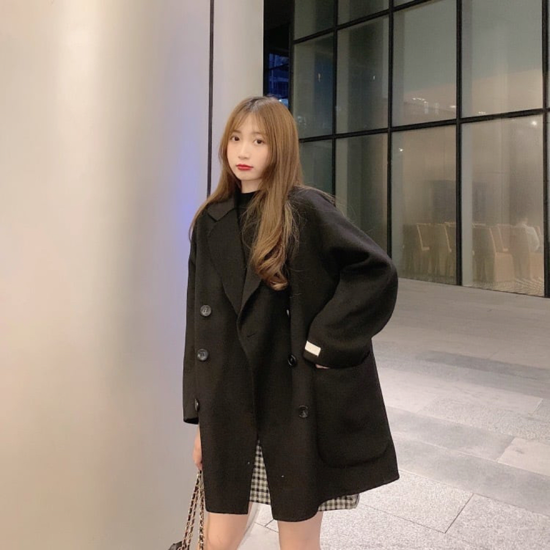 ショートコート トレンチコート ショートジャケット アウター 冬服 韓国 | フリマアプリ ラクマ