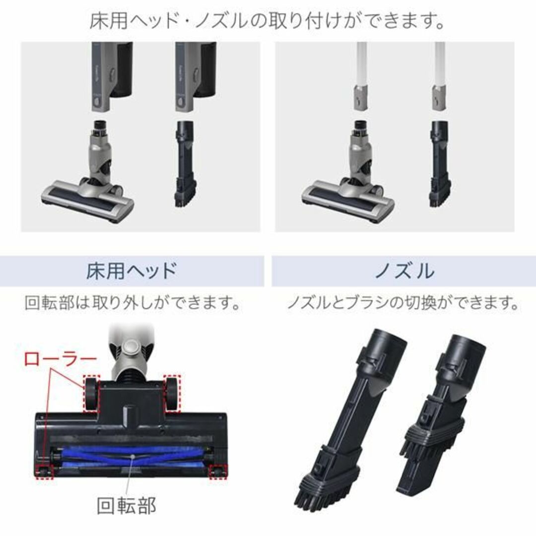 コードレス掃除機スティック掃除機ハンディクリーナーサイクロンクリーナー