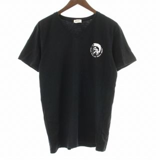 ディーゼル(DIESEL)のDIESEL ONLY THE BLAVE Tシャツ 半袖 Vネック L 黒(Tシャツ/カットソー(半袖/袖なし))