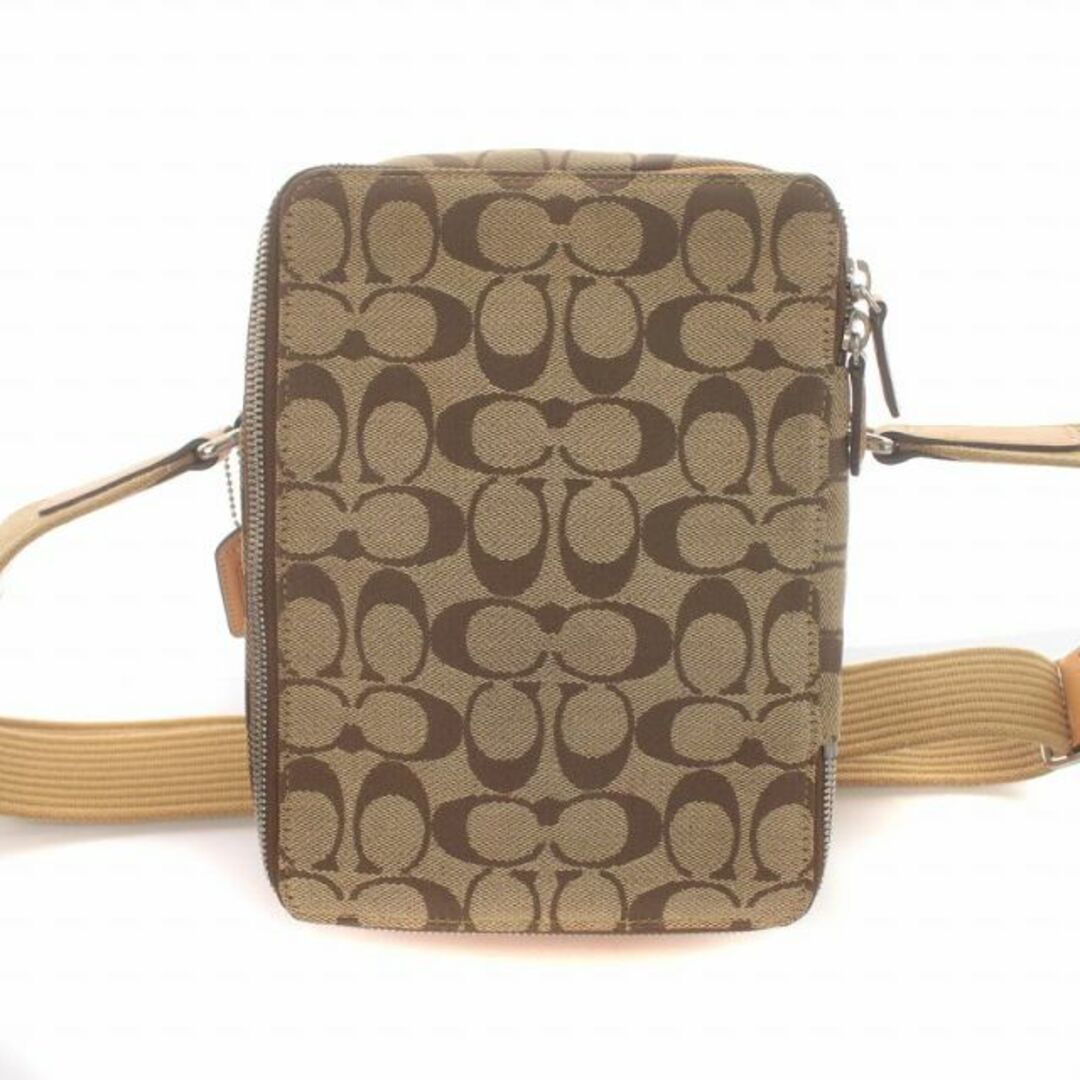 未使用級 COACH コーチ ショルダーバッグ チェーン シグネチャー ブラウン-