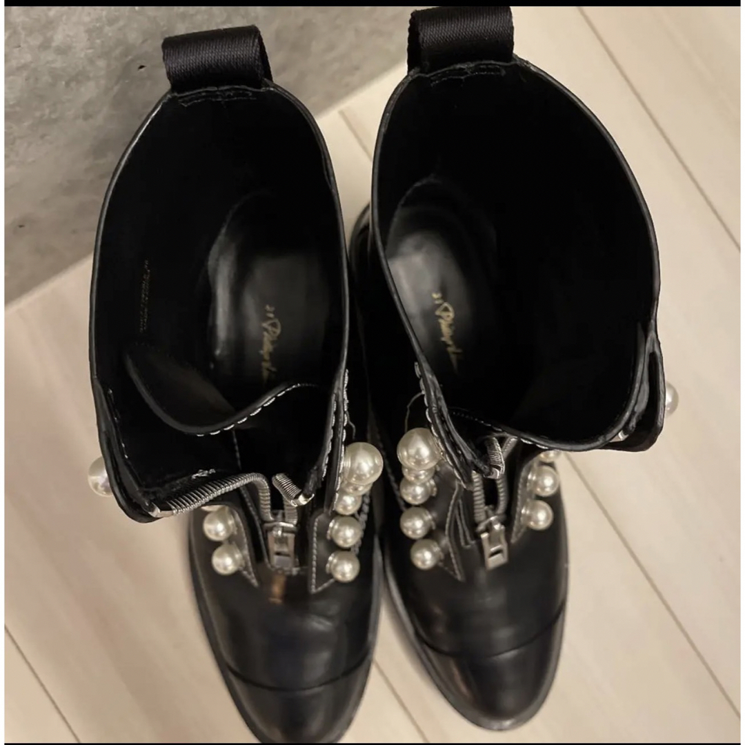 3.1 Phillip Lim - 3.1フィリップリム パール付きブラックブーツ