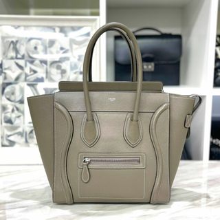 セリーヌ(celine)の美品☆　セリーヌ　ラゲージ　マイクロ　スリ　ハンドバッグ　レザー　2019年(ハンドバッグ)