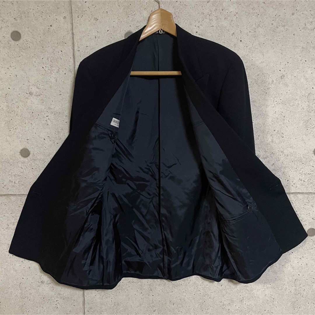 ジョルジオアルマーニ ダブル テーラドジャケット セットアップ スーツ ブラック 4