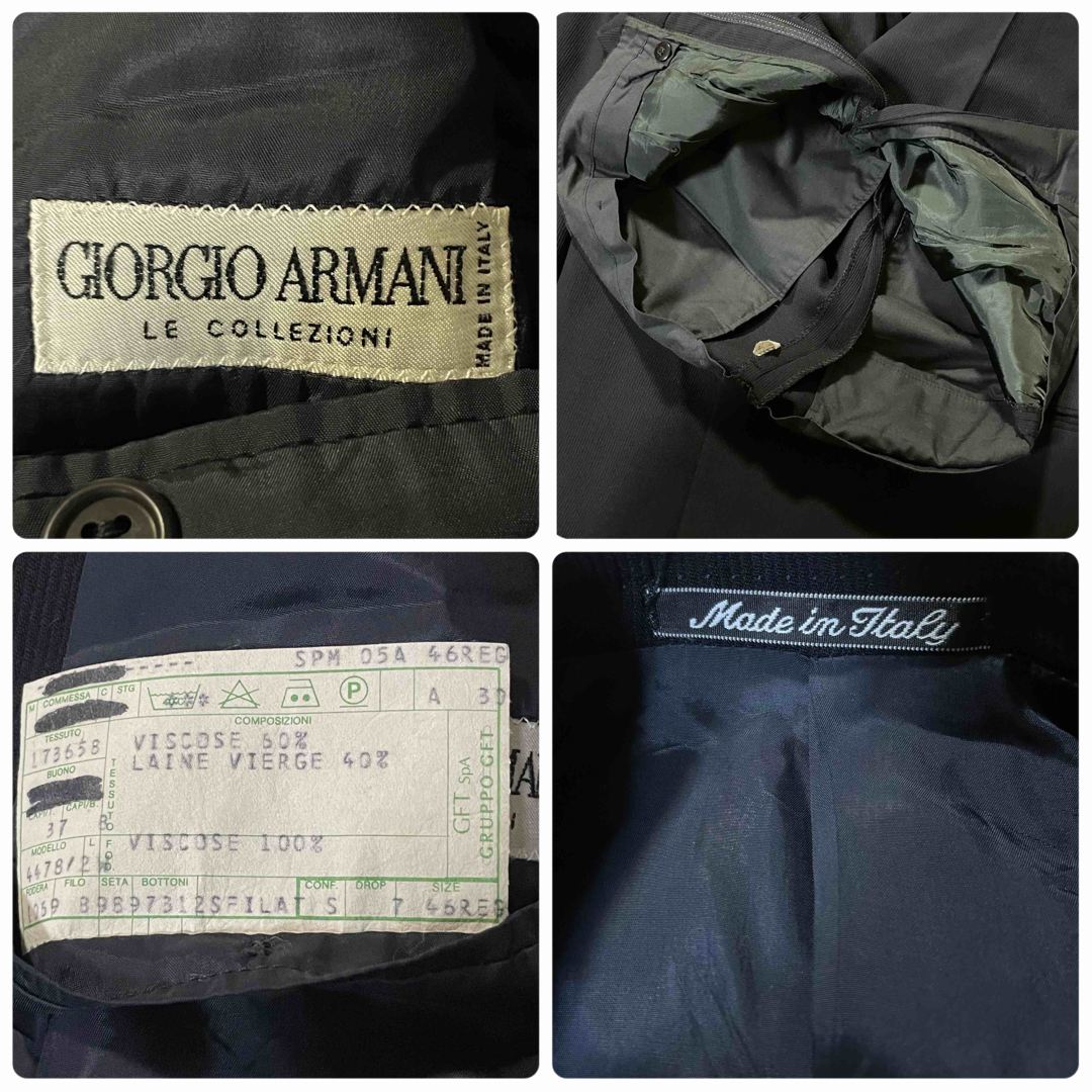 ジョルジオアルマーニ ダブル テーラドジャケット セットアップ スーツ ブラック 9