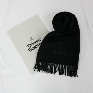 ヴィヴィアンウエストウッド(Vivienne Westwood)のVIVIENNE WESTWOOD ブラック マフラー ユニセックス(マフラー)