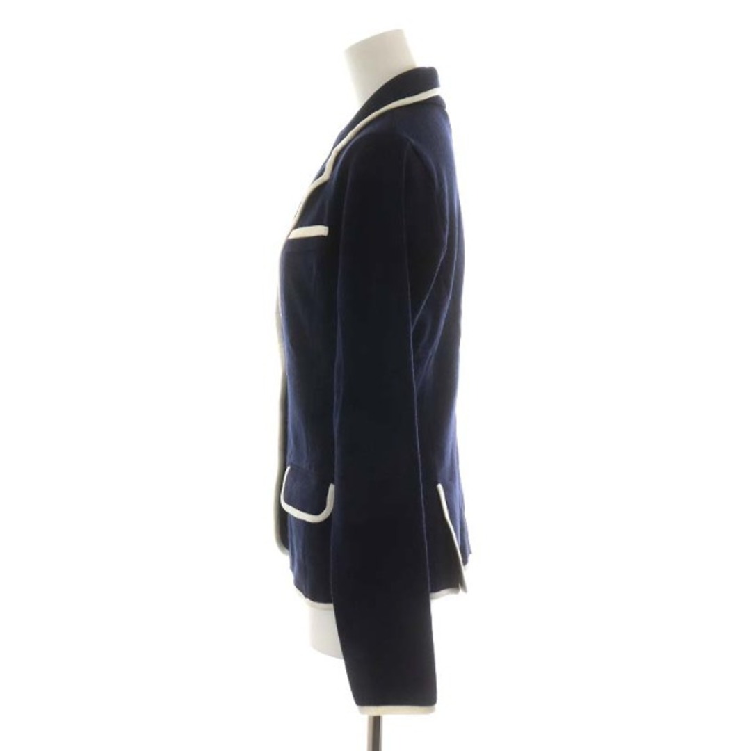 Brooks Brothers(ブルックスブラザース)のブルックスブラザーズ テーラードジャケット ニット シングル 金ボタン S 紺 レディースのジャケット/アウター(その他)の商品写真