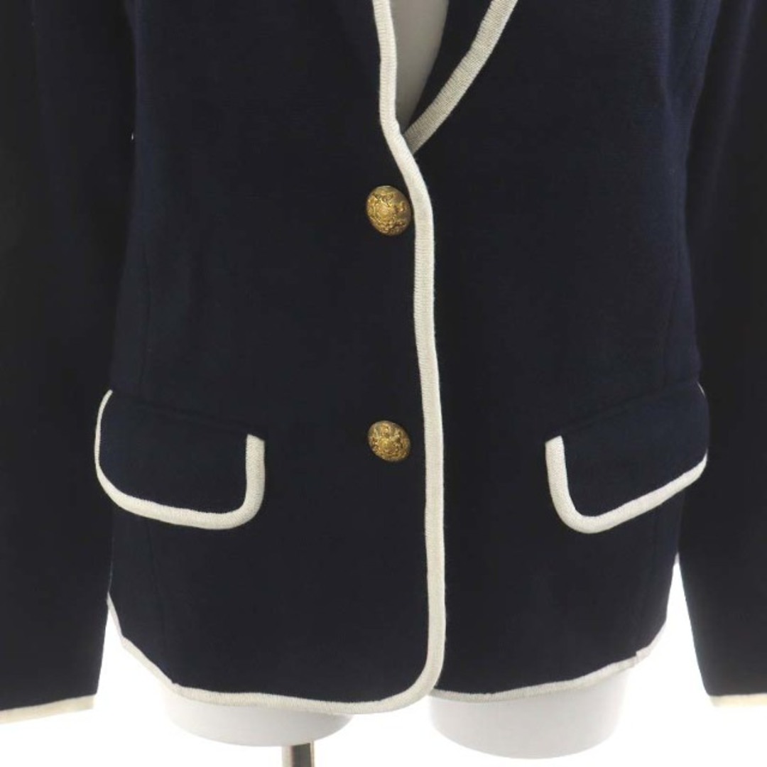 Brooks Brothers(ブルックスブラザース)のブルックスブラザーズ テーラードジャケット ニット シングル 金ボタン S 紺 レディースのジャケット/アウター(その他)の商品写真