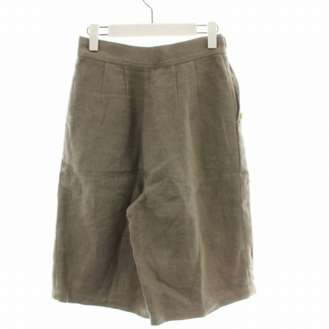 BACCA ショートパンツ ハーフパンツ 無地 リネン 34 XS グレーの通販