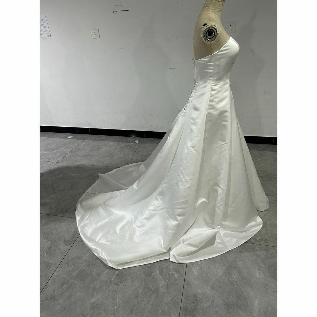 高品質！ベアトップ ウエディングドレス ホワイト 憧れのドレス 結婚式/挙式ウェディングドレス