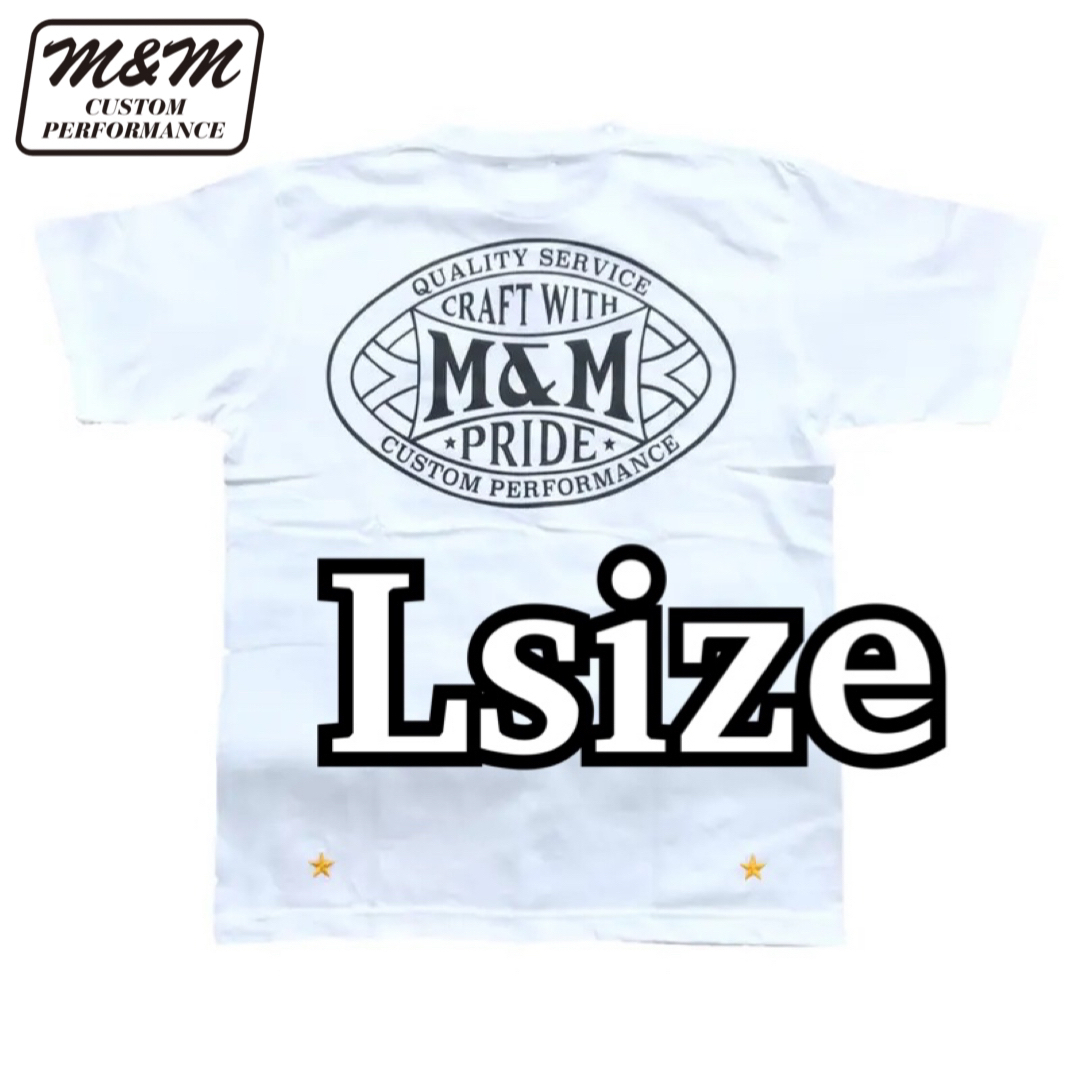 M&M   エムアンドエム Tシャツ/M&M グラフィック WHITE Lサイズ