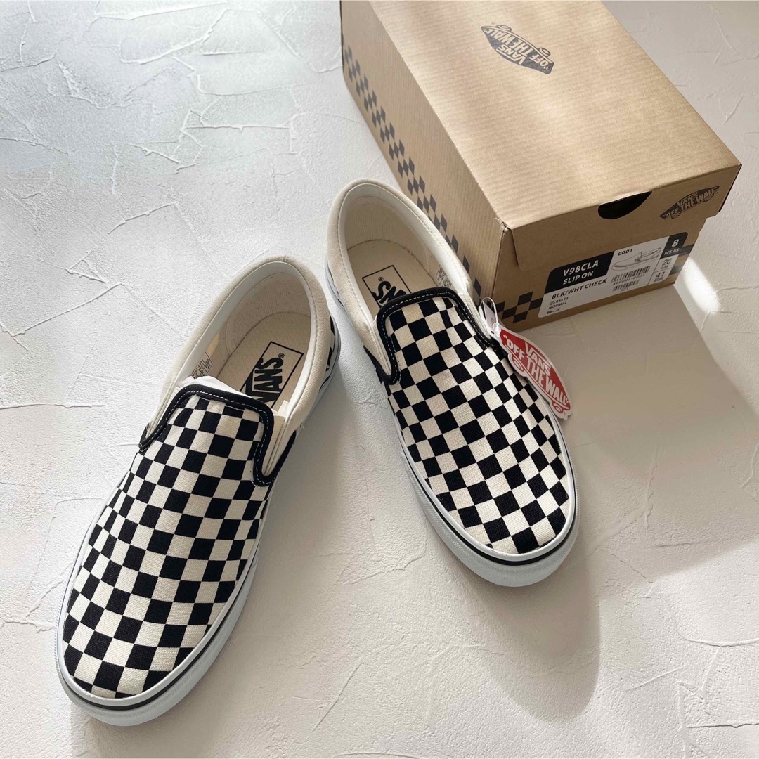 【専用】ヴァンズ スニーカー スリッポン チェッカー VANS V98CLA