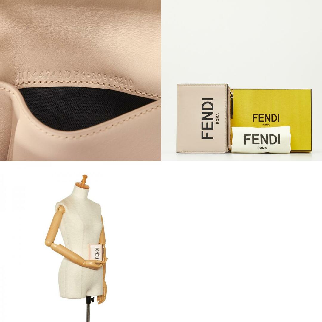 FENDI - 美品 フェンディ ロゴ 二つ折り財布 コンパクトウォレット