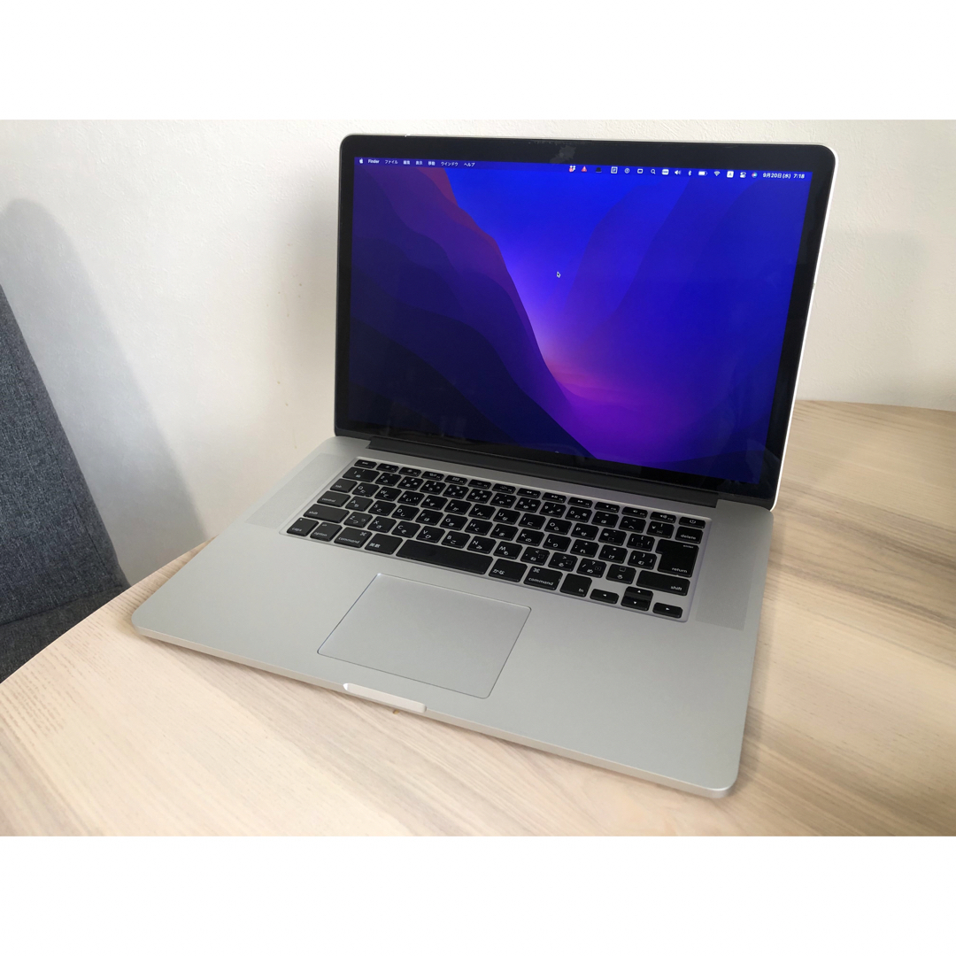 Mac (Apple)(マック)のMacBook Pro mid 2015 15インチ Corei7 16GB スマホ/家電/カメラのPC/タブレット(ノートPC)の商品写真