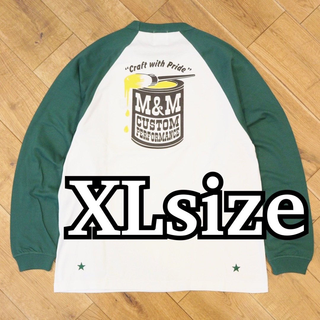 エムアンドエム　ラグランロンT/M&M GREEN XL キムタク