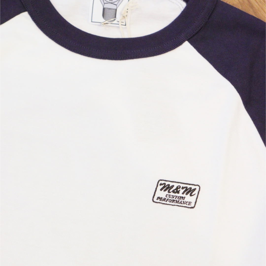 エムアンドエム ラグランロングスリーブTシャツ/M&M NAVY XL キムタク-