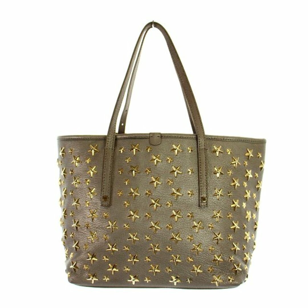 JIMMY CHOO - ジミーチュウ トートバッグ スタッズ メタリックグレー