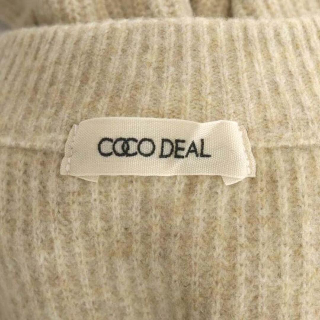 COCO DEAL(ココディール)のココディール ニット ラウンドカラー 長袖 ウール混 1 ライトベージュ レディースのトップス(ニット/セーター)の商品写真