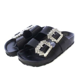 ビルケンシュトック(BIRKENSTOCK)のビルケンシュトック MANOLO BLAHNIK ARIZONA 24cm 黒(サンダル)