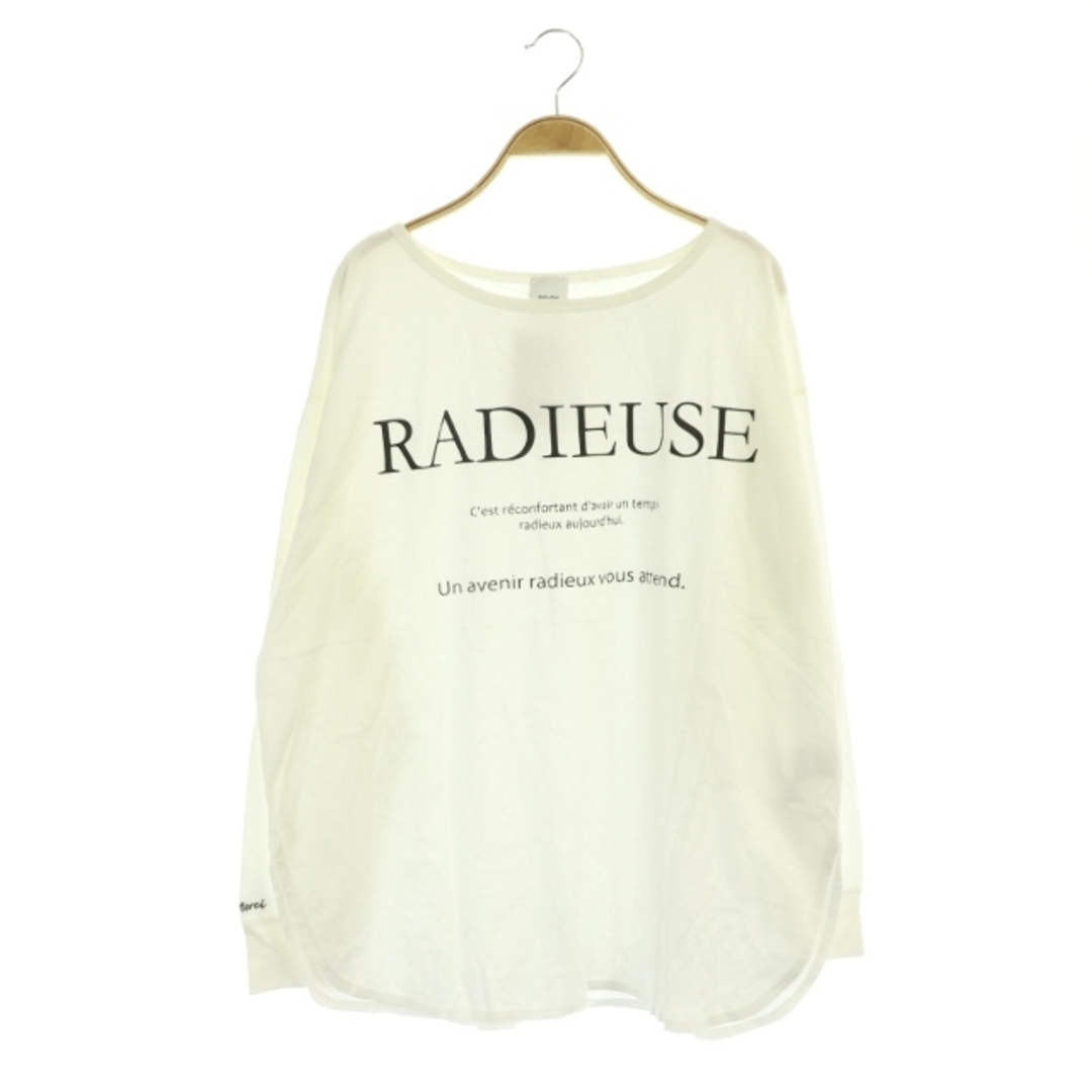 Spick & Span(スピックアンドスパン)のスピック&スパン 21SS RADIEUSEロゴロングTシャツ 長袖 F 白 黒 レディースのトップス(Tシャツ(長袖/七分))の商品写真