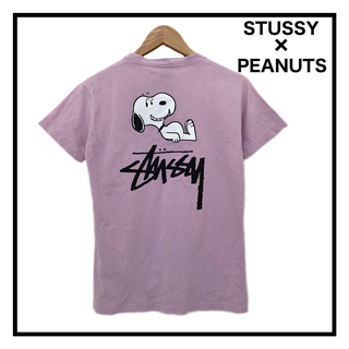 ステューシー(STUSSY)のステューシー×ピーナッツ　コラボTシャツ　半袖　パープル　キッズ150 (Tシャツ/カットソー)