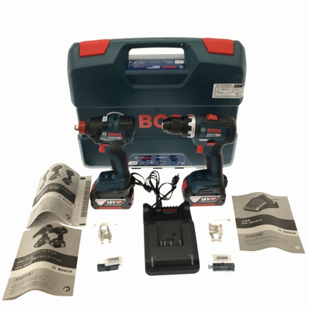 BOSCH(ボッシュ)の☆未使用品☆BOSCH ボッシュ インパクトドライバー ドリルドライバ コンボキット GDX18V200GSRN バッテリ2個+充電器付き 78091 自動車/バイクのバイク(工具)の商品写真