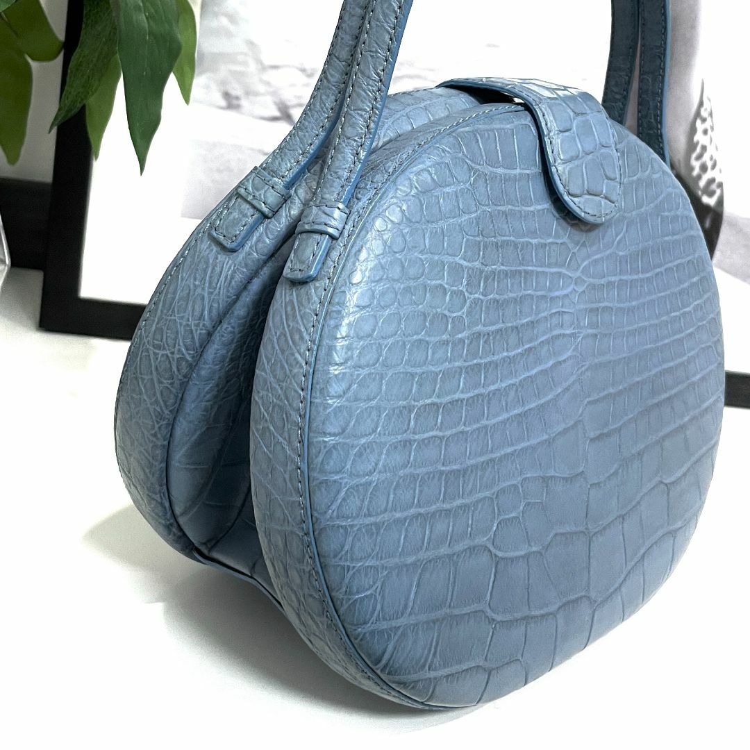 LOEWE ロエベ クロコダイル 2wayバッグ ブルー